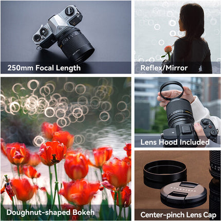 TTArtisan 250mm f5.6 Reflex Objetivo M42 Full-Frame Metal 67mm