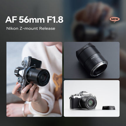TTArtisan AF 56mm f/1.8 Objetivo para Nikon Z con motor AF y diafragma 9 hojas