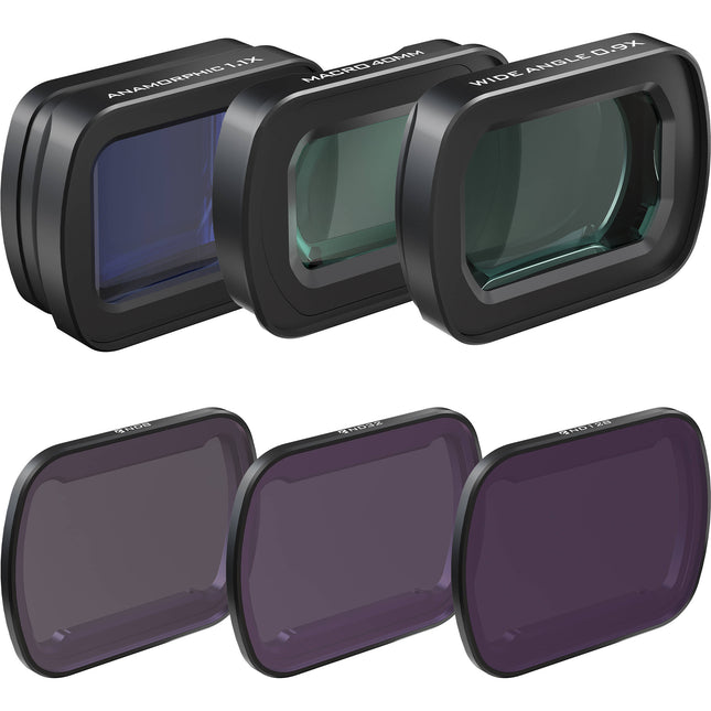 Freewell Kit de lentes y filtros ND para DJI Osmo Pocket 3 40mm Macro 0.9x Gran Angular con estuche protector