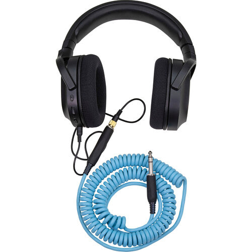 Pig Hog Hex Series Cable Extensor de Auriculares Enrollado 7mm 4.5m Daphne Blue