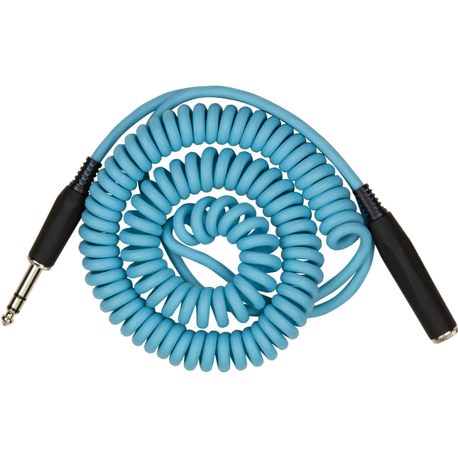 Pig Hog Hex Series Cable Extensor de Auriculares Enrollado 7mm 4.5m Daphne Blue