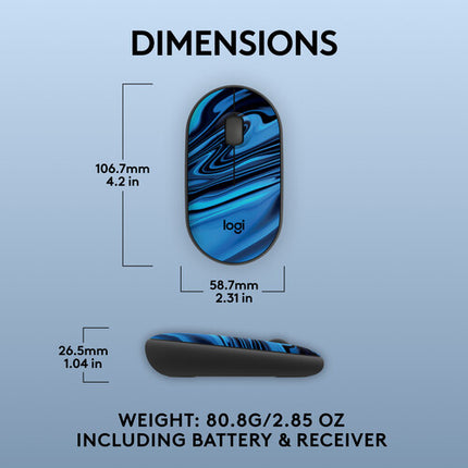 Logitech M340 Ratón inalámbrico Azul Galaxy 1000 dpi 2.4 GHz con nano receptor USB