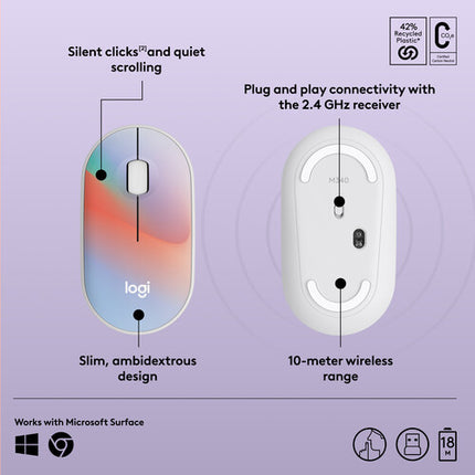 Logitech M340 Ratón Inalámbrico 1000 dpi con Receptor Nano USB