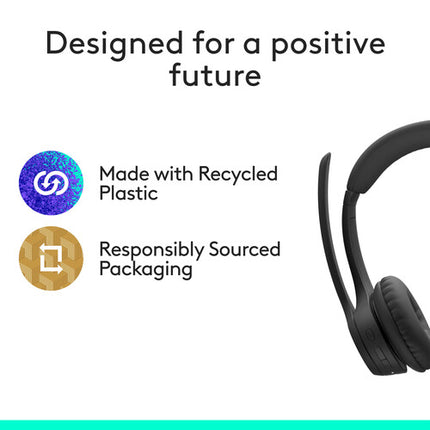 Logitech Zone 305 Auriculares Inalámbricos USB-C 30mm Micrófonos Cancelación Ruido
