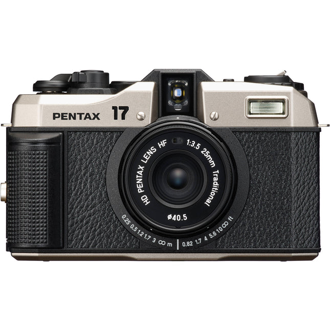 Pentax 17 Cámara de Película 35mm Medio Marco con Lente 25mm f3.5 y Flash Incorporado
