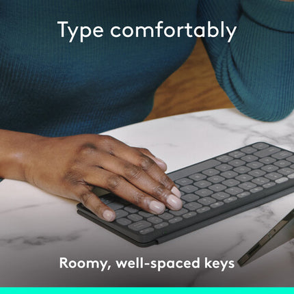 Logitech KEYS-TO-GO 2 teclado inalámbrico para iPad iOS Mac con funda gráfica y batería de hasta 3 años