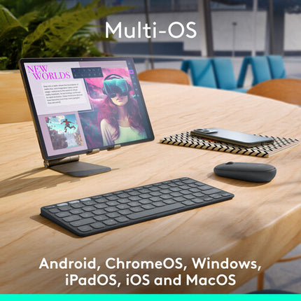 Logitech KEYS-TO-GO 2 Teclado Inalámbrico Bluetooth con Funda y Batería de Larga Duración