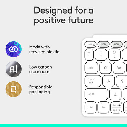 Logitech KEYS-TO-GO 2 Teclado Inalámbrico Bluetooth con Funda Gris Pálido