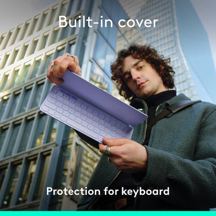 Logitech KEYS-TO-GO 2 Teclado Inalámbrico Bluetooth con Funda Morado