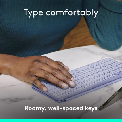 Logitech KEYS-TO-GO 2 Teclado Inalámbrico Bluetooth con Funda Morado