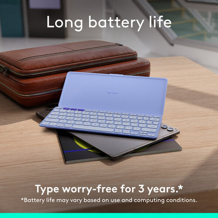 Logitech KEYS-TO-GO 2 Teclado Inalámbrico Bluetooth con Funda Morado