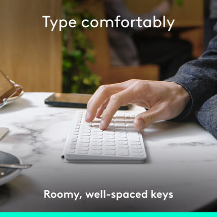 Logitech KEYS-TO-GO 2 Teclado Inalámbrico Bluetooth con Funda Batería 3 Años