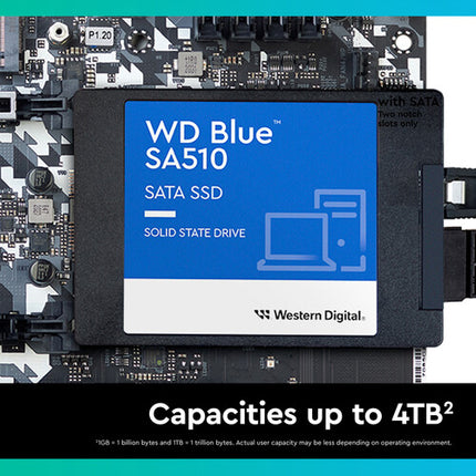 WD 4TB Blue SA510 SSD SATA III 2.5" 560MB/s Lectura 520MB/s Escritura