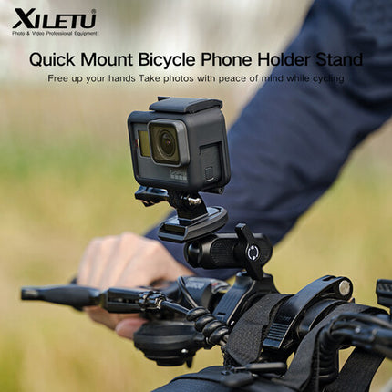 XILETU Soporte para Bicicleta para Cámara de Acción y Smartphone 0.79-1.2" Diámetro Manillar