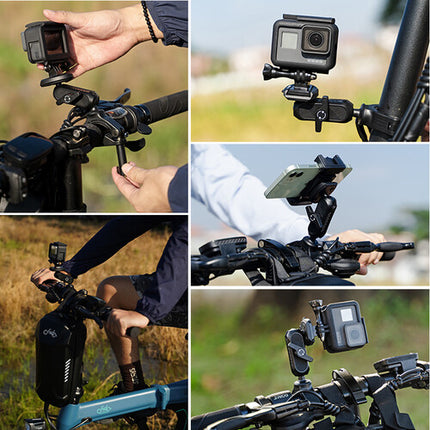 XILETU Soporte para Bicicleta para Cámara de Acción y Smartphone 0.79-1.2" Diámetro Manillar