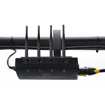 City Theatrical Multiverse Transmisor DMX Wireless 900 MHz 2.4 GHz con Soporte de Montaje