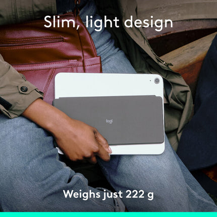 Logitech KEYS-TO-GO 2 teclado inalámbrico para iPad iOS Mac con funda gráfica y batería de hasta 3 años