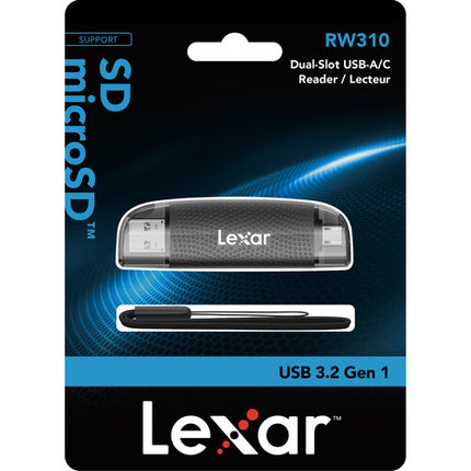 Lexar Dual-Slot USB-A C Lector de Tarjetas UHS I 205 MB s