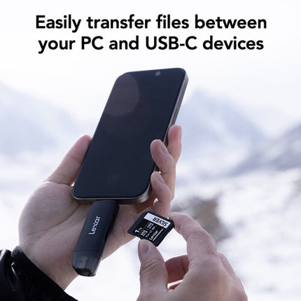 Lexar Dual-Slot USB-A C Lector de Tarjetas UHS I 205 MB s