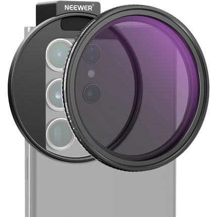 Neewer Kit Filtro VND Magnético Clip-On 67mm 1 a 5 Stops con Clip y Paño de Limpieza