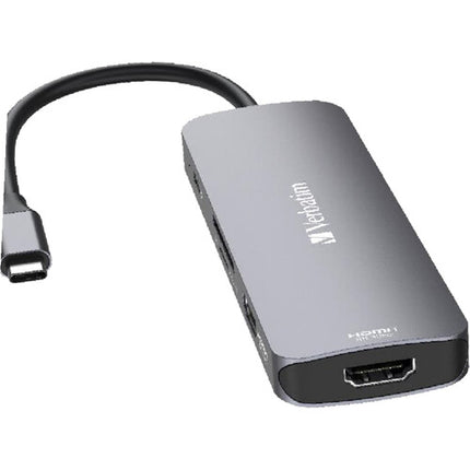 Verbatim 8-Port USB-C Pro CMH-08 Hub Multipuertos con HDMI 8K 85W PD