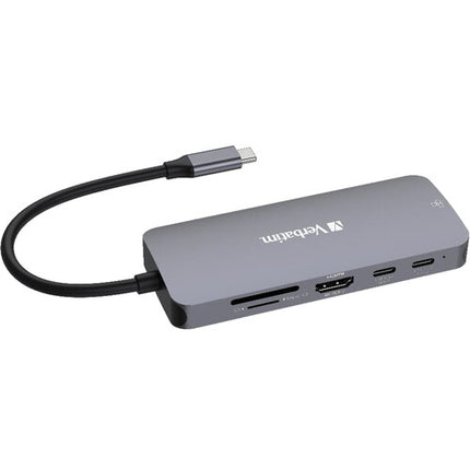 Verbatim CMH-09 Hub USB-C Pro 9 Puertos HDMI 4K 60Hz Power Delivery 85W