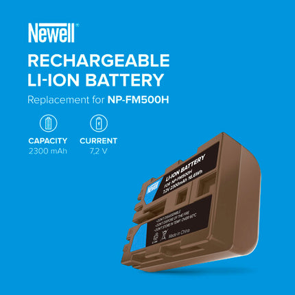 Newell NP-FM500H Batería Recargable USB-C 7.2V 2300mAh para Sony