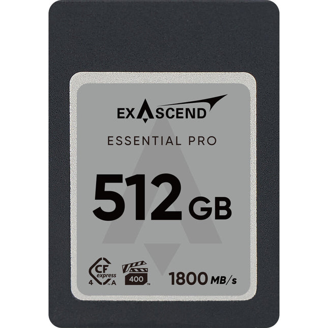Exascend 512GB Essential Pro Tarjeta de Memoria CFexpress 4.0 Tipo A 1800 MB/s de Lectura 1650 MB/s de Escritura Garantía Limitada