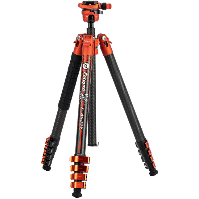 Fotopro X-Airfly Trípode de Viaje en Fibra de Carbono 63" 11 lb con Soporte para Smartphone