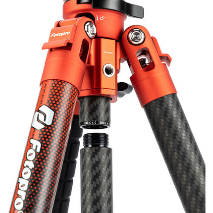 Fotopro X-Airfly Trípode de Viaje en Fibra de Carbono 63" 11 lb con Soporte para Smartphone