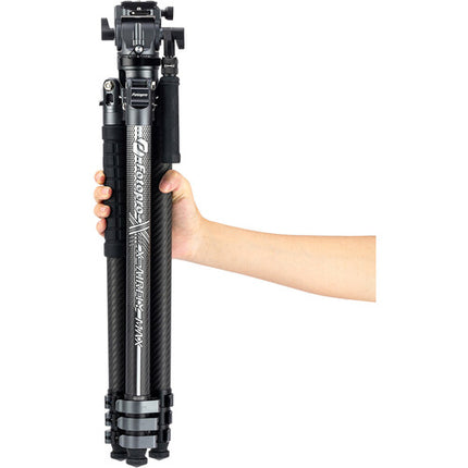Fotopro X-Airfly Max Trípode de Viaje de Fibra de Carbono con Cabeza Esférica 65.4" y Capacidad 22 lb
