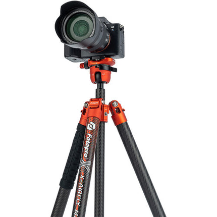 Fotopro X-Airfly Max Trípode de Viaje Carbono 65.4" Cabezal Bola Naranja