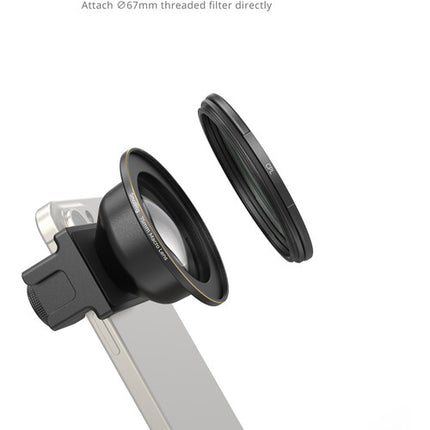 SmallRig Objetivo Macro 75mm para Montura T con Kit de Filtros 5 en 1