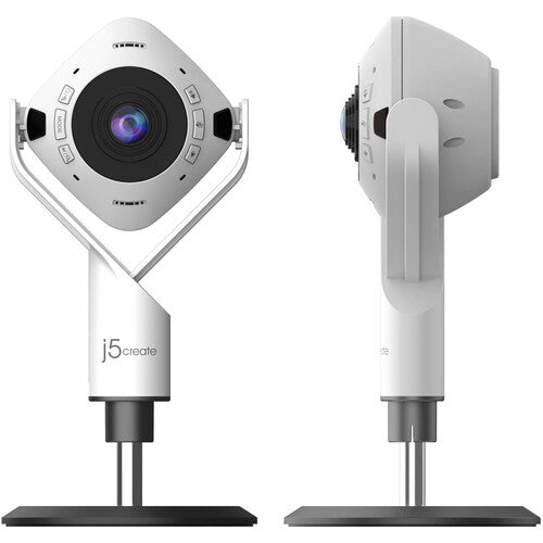 j5create Cámara web 360° AI con altavoz Full HD 1920x1080 30 fps y control remoto