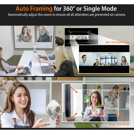 j5create Cámara web 360° AI con altavoz Full HD 1920x1080 30 fps y control remoto