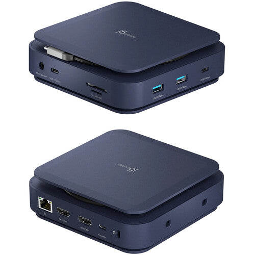 j5create 11 en 1 Dock USB-C con Doble HDMI 4K 60Hz y 100W PD