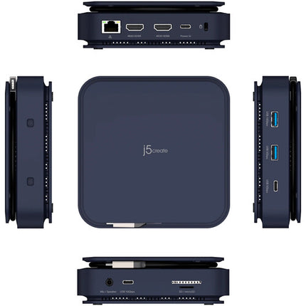 j5create 11 en 1 Dock USB-C con Doble HDMI 4K 60Hz y 100W PD