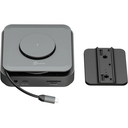 j5create Dock USB-C 12 en 1 con Dual HDMI 4K y Adaptador GaN 140W
