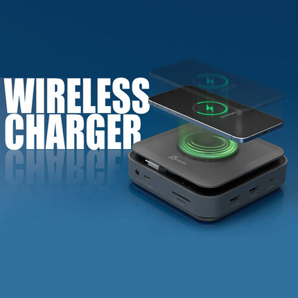j5create Dock USB-C 12 en 1 con Dual HDMI 4K y Adaptador GaN 140W