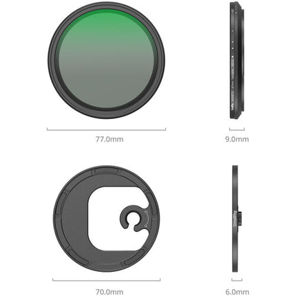 SmallRig Filtro ND Variable 1 a 5 Paradas 67mm con Adaptador M-Mount