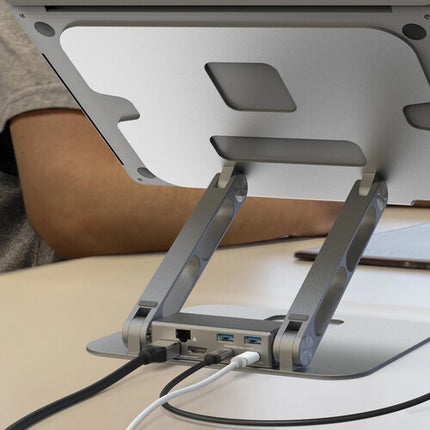 j5create Soporte Docking Adjusteable para Laptop hasta 16" con 2 HDMI y 100W PD