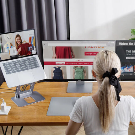 j5create Soporte Docking Adjusteable para Laptop hasta 16" con 2 HDMI y 100W PD