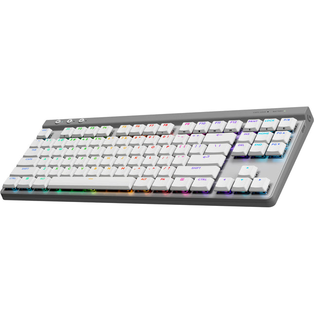 Logitech G G515 Teclado mecánico compacto inalámbrico TKL RGB blanco 36h batería