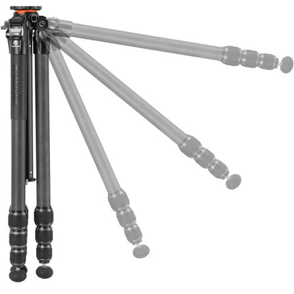 Vanguard VEO 5 264C trípode de fibra de carbono 67 pulg altura carga 22 lb con cabeza PH-38S y bolsa acolchada