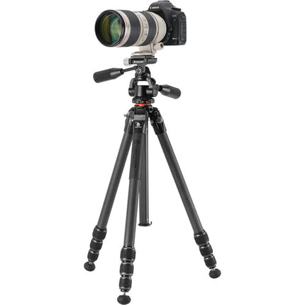 Vanguard VEO 5 264C trípode de fibra de carbono 67 pulg altura carga 22 lb con cabeza PH-38S y bolsa acolchada