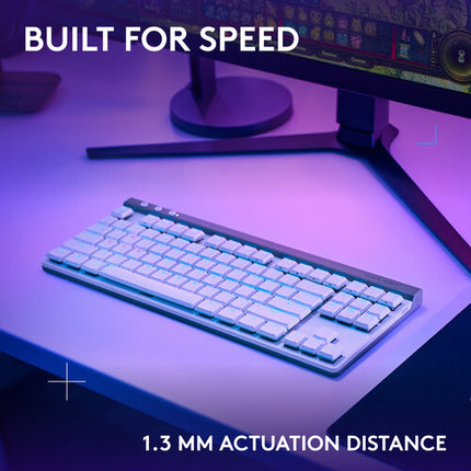 Logitech G G515 LIGHTSPEED Teclado Mecánico Gaming Inalámbrico TKL Blanco GL Linear 36h Batería RGB