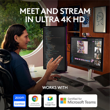 Logitech MX Brio Webcam 4K UHD 30fps Autofocus Montura USB-C