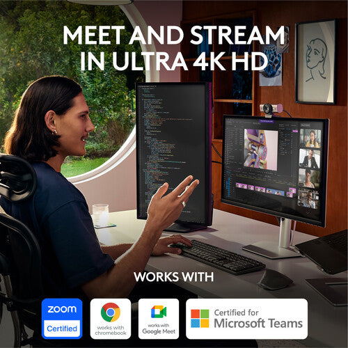 Logitech MX Brio Webcam 4K UHD 30fps Autofocus Montura USB-C