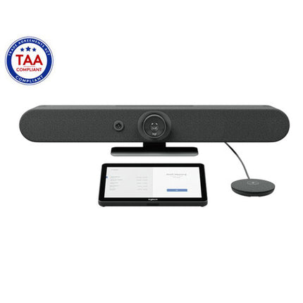 Logitech Rally Bar Mini Kit de videoconferencia 4K con controlador táctil y micrófono modular para salas pequeñas