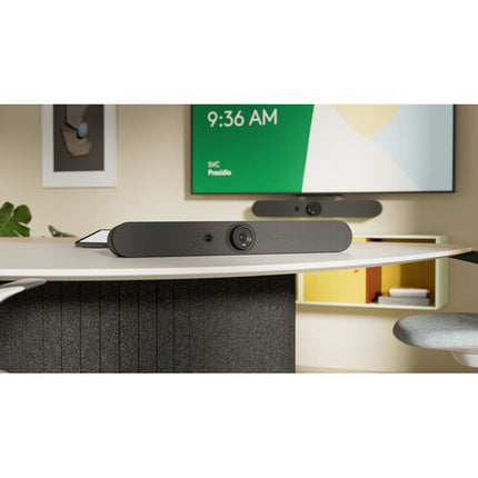 Logitech Rally Bar Mini Kit de videoconferencia 4K con controlador táctil y micrófono modular para salas pequeñas